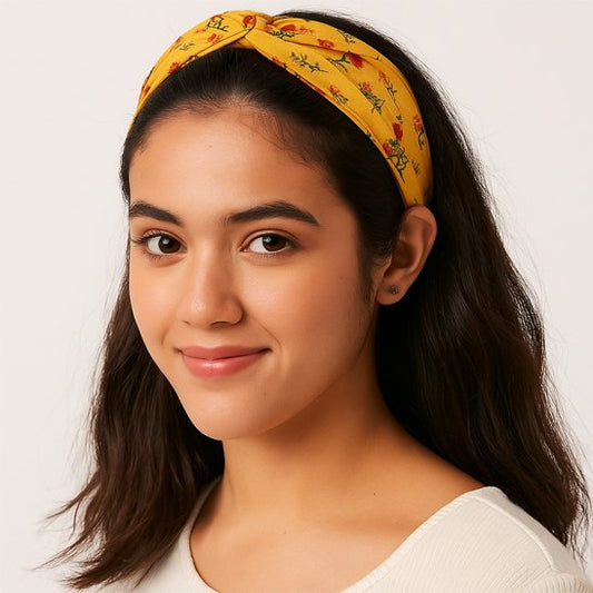 femme-profil-bandeau-cheveux-femme-jaune-fleuri-style-doux-naturel-portrait-lumiere