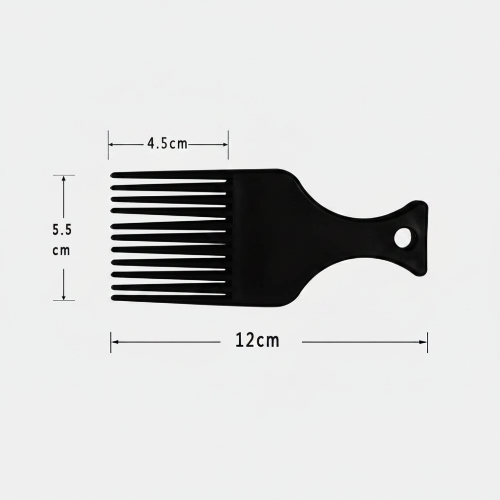 Peigne afro reproduction fond gris petit peigne