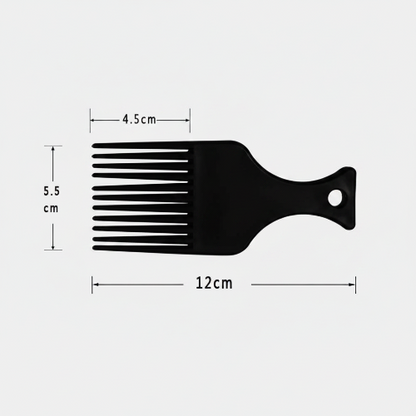 Peigne afro reproduction fond gris petit peigne