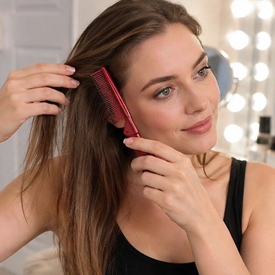 peigne-couleur-rouge-pliable-brosse-cheveux-longue