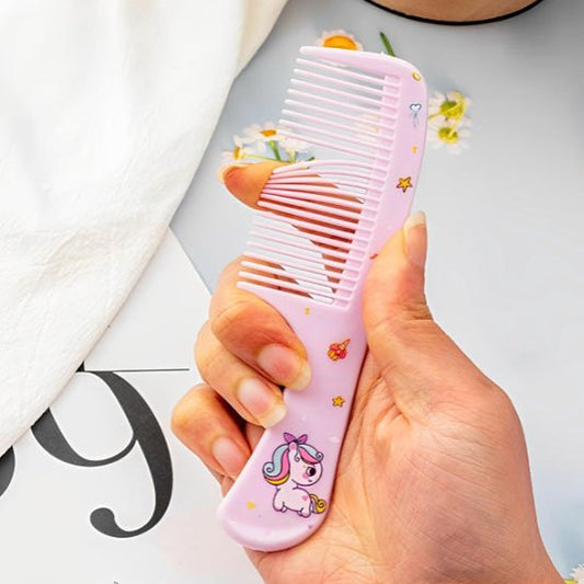 peigne-rose-enfant-dent-fine-coiffage-doux-design-licorne-accessoire-cheveux-ludique