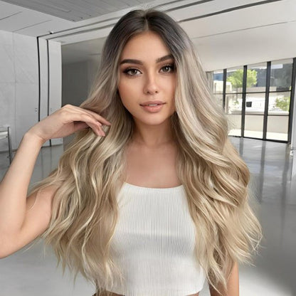 perruque-blonde-longue-ondulee-racines-foncees-volume-style-ombre-eclat-lumineux