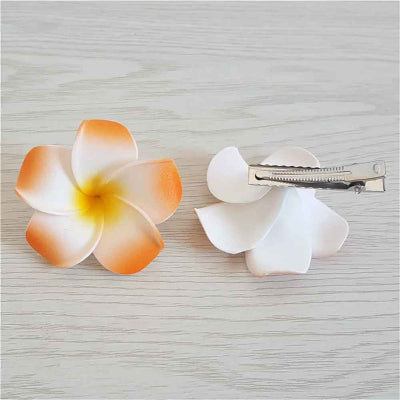 pince-à-cheveux-fleur-orange