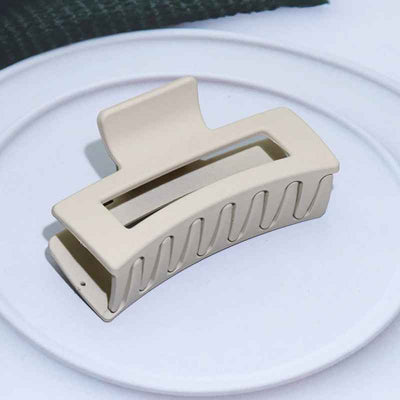 pince à cheveux griffe ivoire blanc casse mate rectangulaire grand format assiette