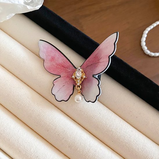 pince-a-cheveux-rose-papillon