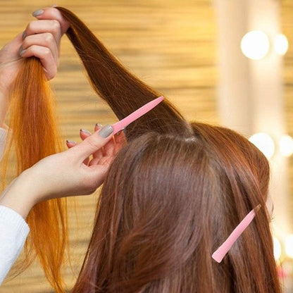 Pinces à cheveux crocodile roses pour separer les meches