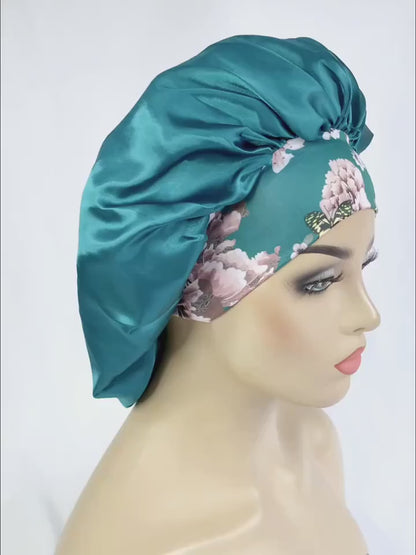 BONNET DE NUIT EN SATIN | TURBAN EXTRA LARGE