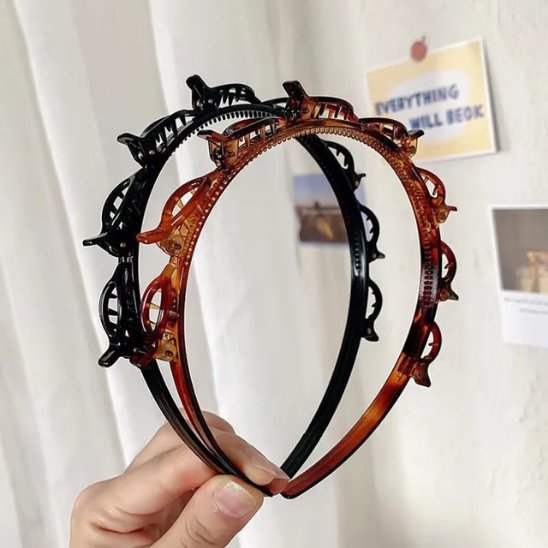 serre-tête-femme-noir-ecaille-antiderapant-coiffant-accessoire-cheveux-pratique-polyvalent-confortable