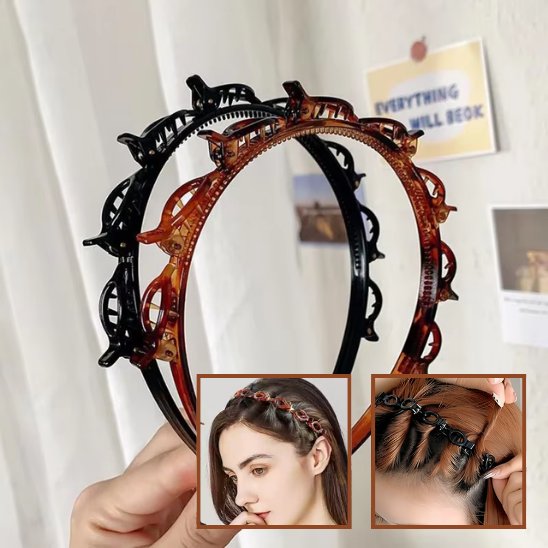 serre-tête-femme-noir-ecaille-coiffant-clips-tresse-accessoire-cheveux-pratique-polyvalent-confortable