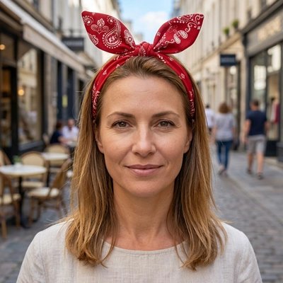 serre-tête-rouge-femme-marchant-dans-la-rue