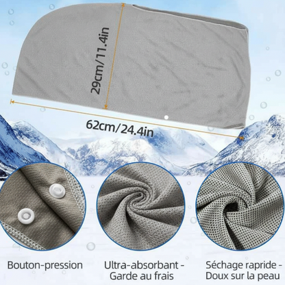 Serviette à capuche dimensions 29cm 62cm bouton pression ultra absorbant