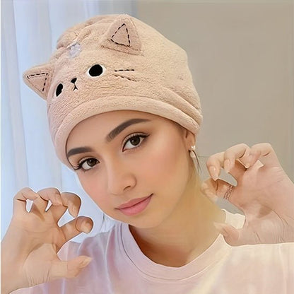 serviette-cheveux-chat-microfibre-douce-sechage-rapide-turban-mignon-confort-soin-capillaire