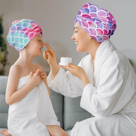 serviette-cheveux-ecaille-couleur-ultra-absorbante-enfant-bain-sechage-rapide-douce