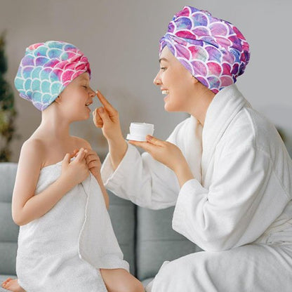 serviette-cheveux-ecaille-couleur-ultra-absorbante-enfant-bain-sechage-rapide-douce