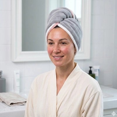 Serviette ultra absorbante cheveux usage quotidien confort leger