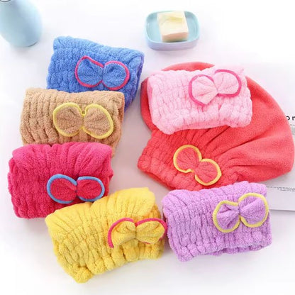 serviettes-microfibre-cheveux-ensemble-multicolore-bandeaux-noeud-douceur-soin-beaute
